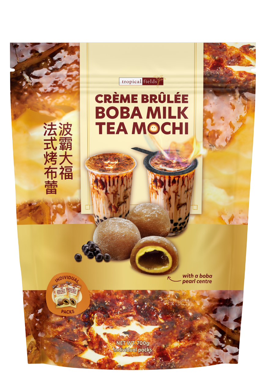 Creme Brulee Boba Milk Tea Mochi