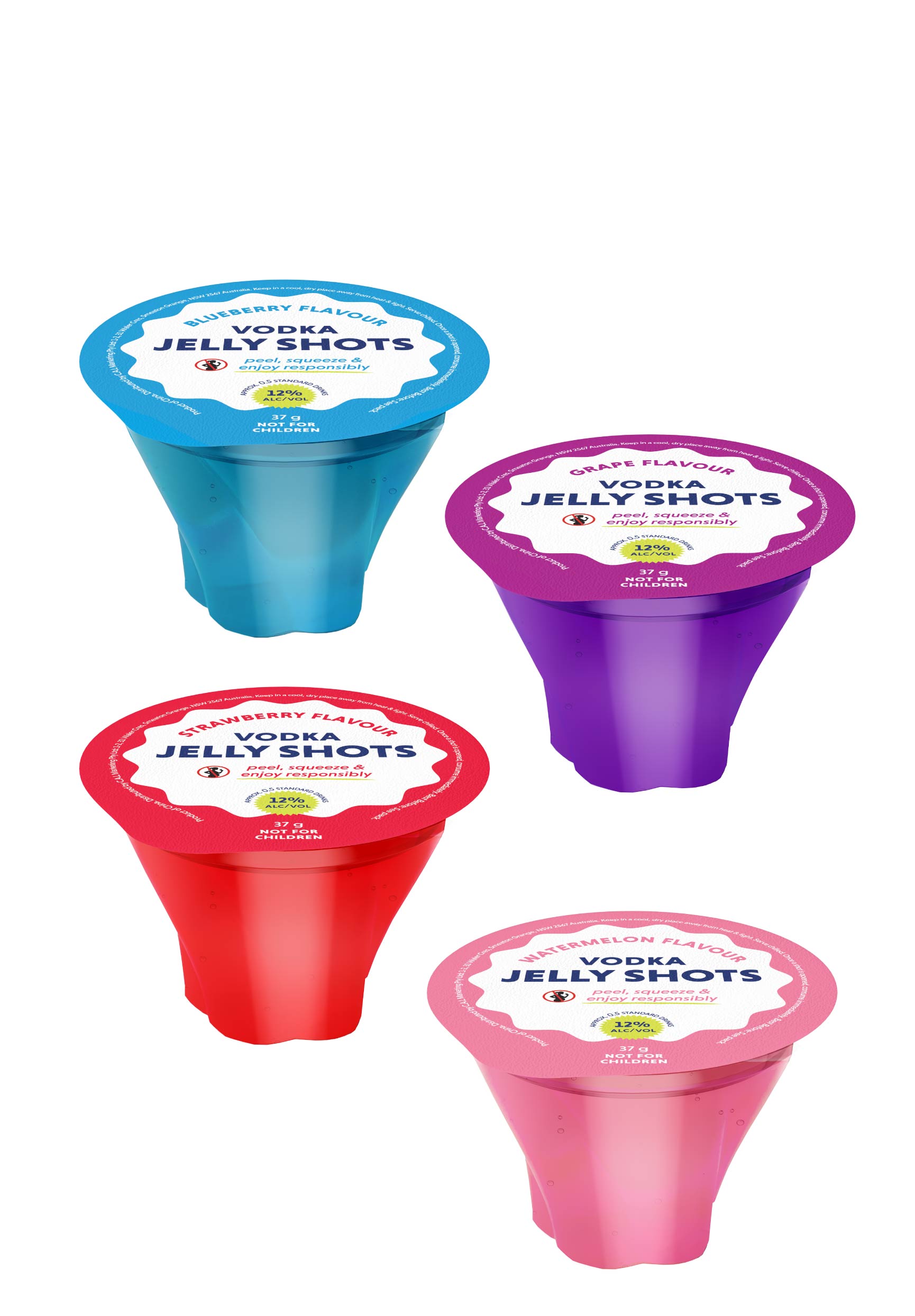 Flavoured Vodka Jelly Shots CAL Marketing