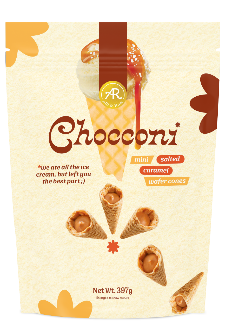 Chocconi Mini Salted Caramel Wafer Cones